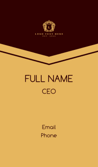 Luxury Royal Crown Lettermark Business Card Design