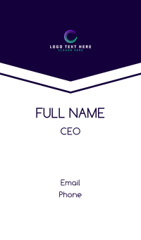 Futuristic Letter C Software  Business Card Design