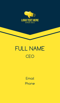 Yellow Bullet Vehicle  Business Card Design