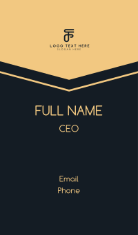 Generic Business Letter F Business Card Design