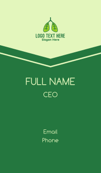 Leaf Lungs  Business Card Design