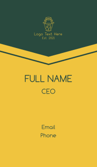 Lemonade Jar Line Business Card Design