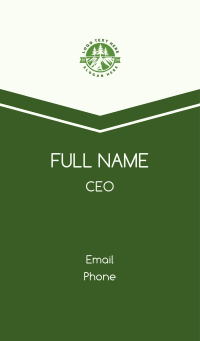 Forest Campsite Hiking Business Card Design