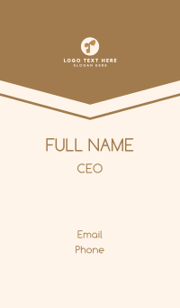 Elegant Brown Letter T Business Card Design