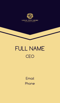 Luxury Royal Shield Business Card Design