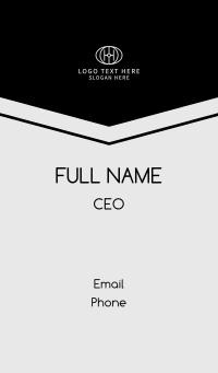 Geometric Business Letter H Business Card Design