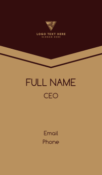 Golden Consultant Company Triangle  Business Card Design