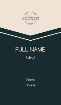 Business Circle Badge Business Card Design