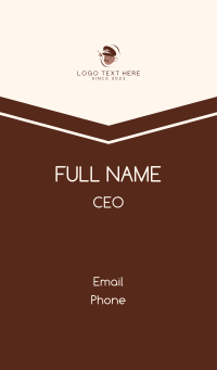 Coffee Cup Officer Business Card Design