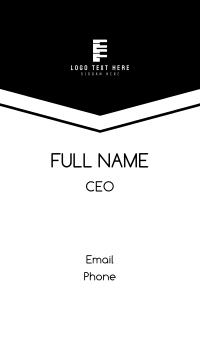 Piano Music Letter F Business Card Design