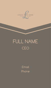 Simple Elegant Lettermark Business Card Design