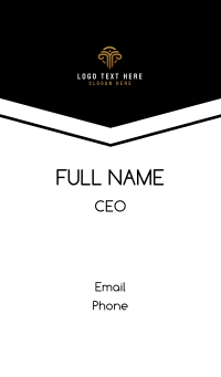 Justice Scale Letter T Business Card Design