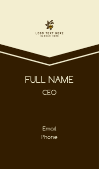 Coffee Shop Vine Letter G Business Card Design