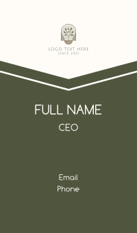 Natural Plant Bulb Business Card Design