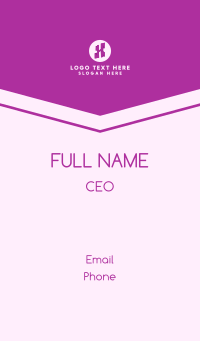 Purple Letter H Business Card Design