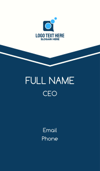 Blue Messaging Application Business Card Design