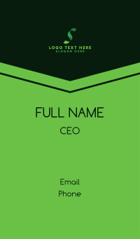 Green Leaf Letter S Business Card Design