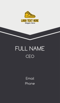 Yellow Sneaker Monoline Business Card Design