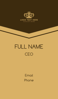 Gold Expensive Crown  Business Card Design