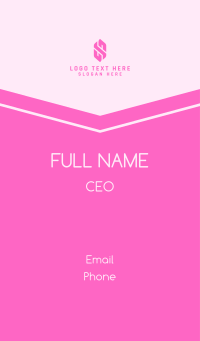 Pink Beauty Letter S  Business Card Design