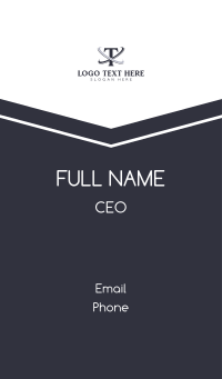 Simple Corporate Swoosh Letter T Business Card Design