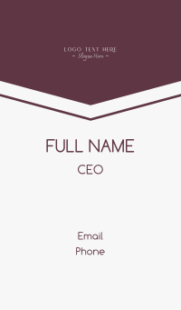 Professional Elegant Wordmark Business Card Design