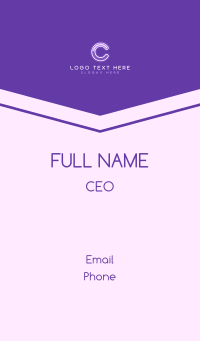 Business Creative Letter C Business Card Design