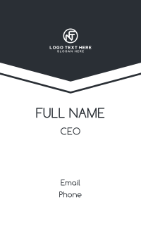 Circle Letter N & F  Business Card Design