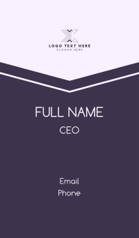 Geometric Business Letter X Business Card Design