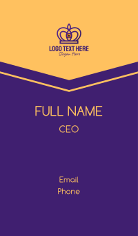 Purple Eye Crown Business Card Design