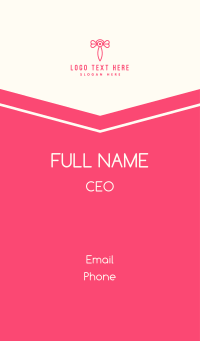 Pink Insect Letter T Business Card Design