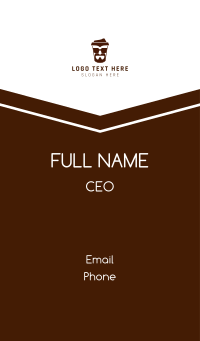 Gentleman Coffee Cup Business Card Design