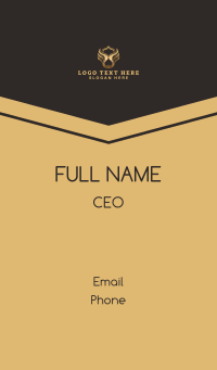 Golden Elegant Wing  Business Card Design