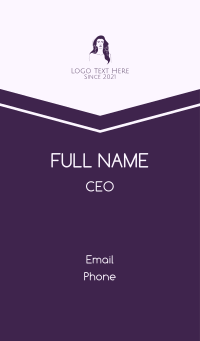 Purple Purple Woman Business Card Design