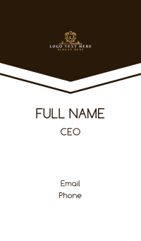 Elegant Luxury Crest Business Card Design