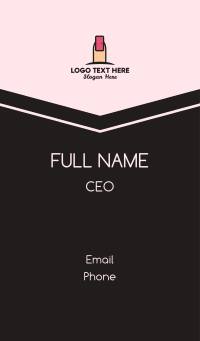 Pink Fingernail Door  Business Card Design
