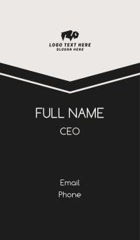 Black Bison Animal  Business Card Design