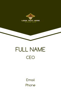 Asian Farmer Hat Business Card Design