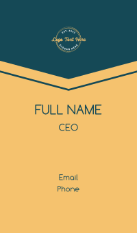 Yellow Generic Circle  Business Card Design