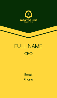 Yellow Hexagon Window Business Card Design