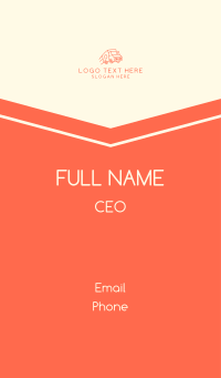 Orange Delivery Truck Business Card Design