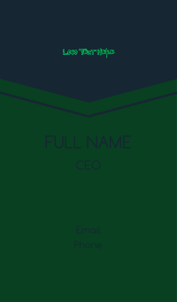 Green Slime  Wordmark  Business Card Design