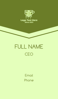 Organic Leaf Tea Business Card Design