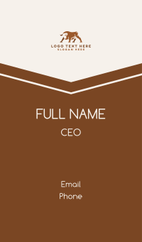 Brown Minimalist Bull Business Card Design