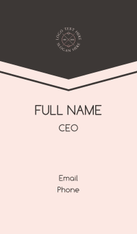 Crossline Diamond Badge Business Card Design