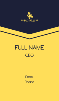 Yellow Bird Bulb Business Card Design