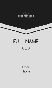 Masculine Clothing Brand Business Card Design