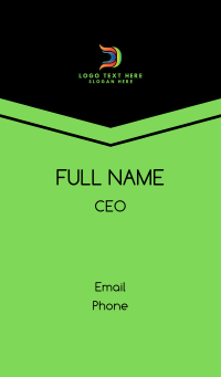 Creative Marketing Letter D Business Card Design