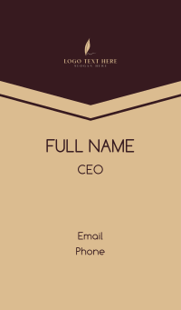 Writing Quill Author Business Card Design