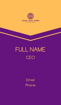 Purple Letter X Circle Business Card Design